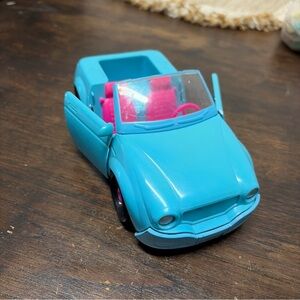 Polly Pocket Aqua Convertible Toy Car with Pink Interior